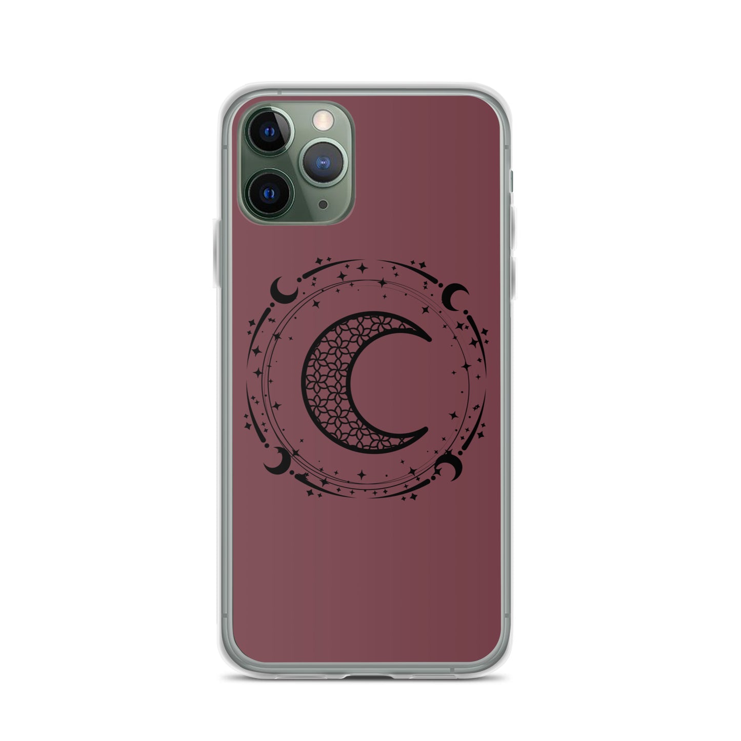 Moon Star Circle Purple Peace Clear Case for iPhone®