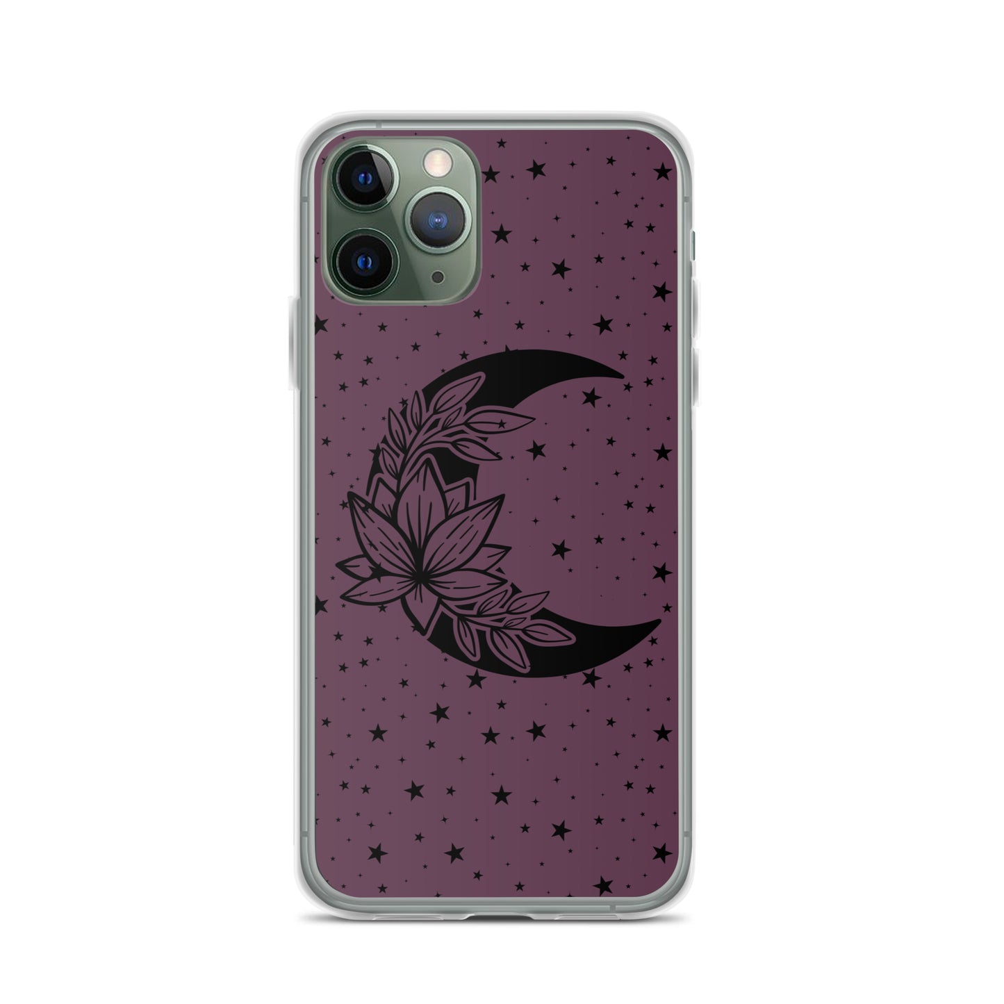 Floral Moon Star Purple Play Clear Case for iPhone®