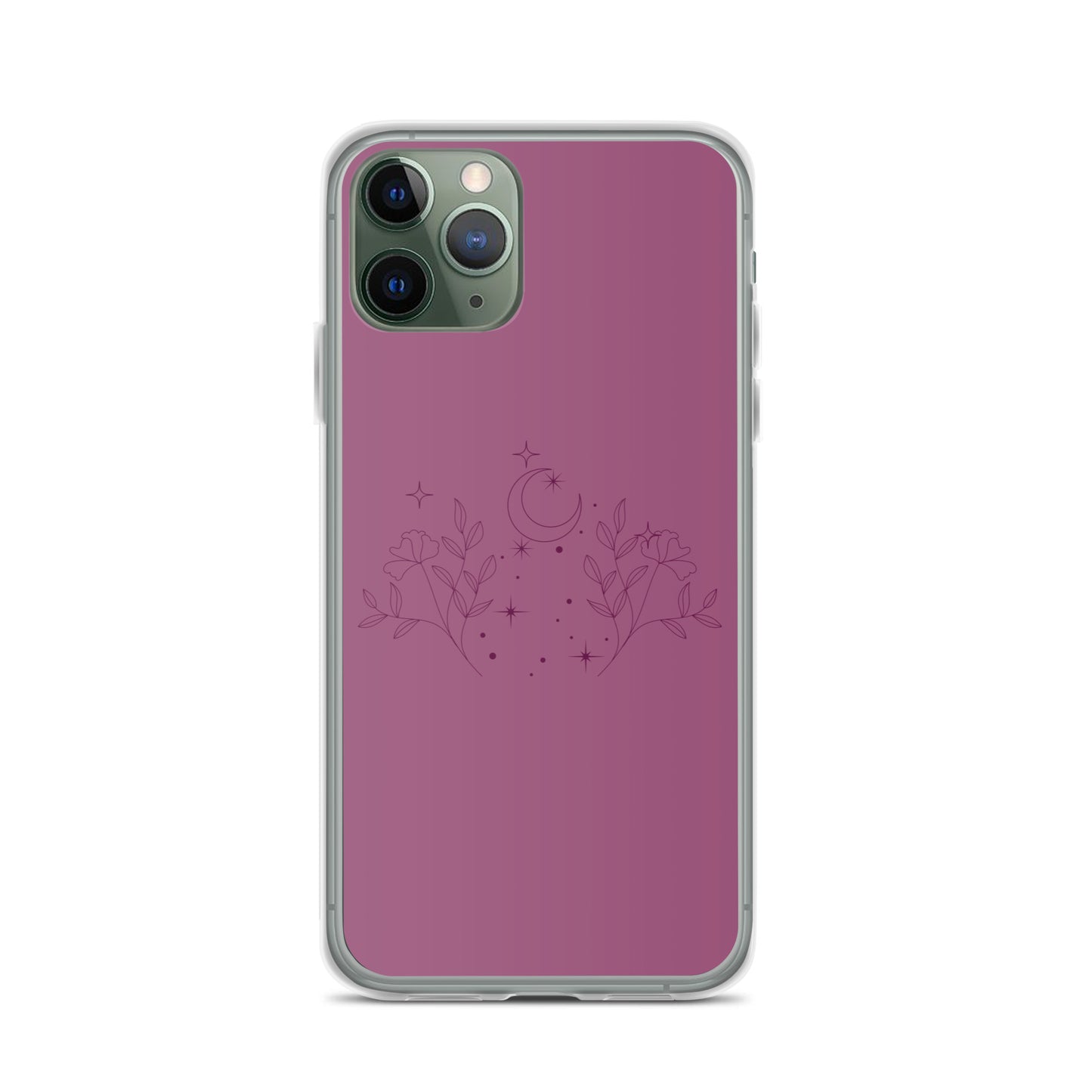 Flower Moon Warm Pink Clear Case for iPhone®