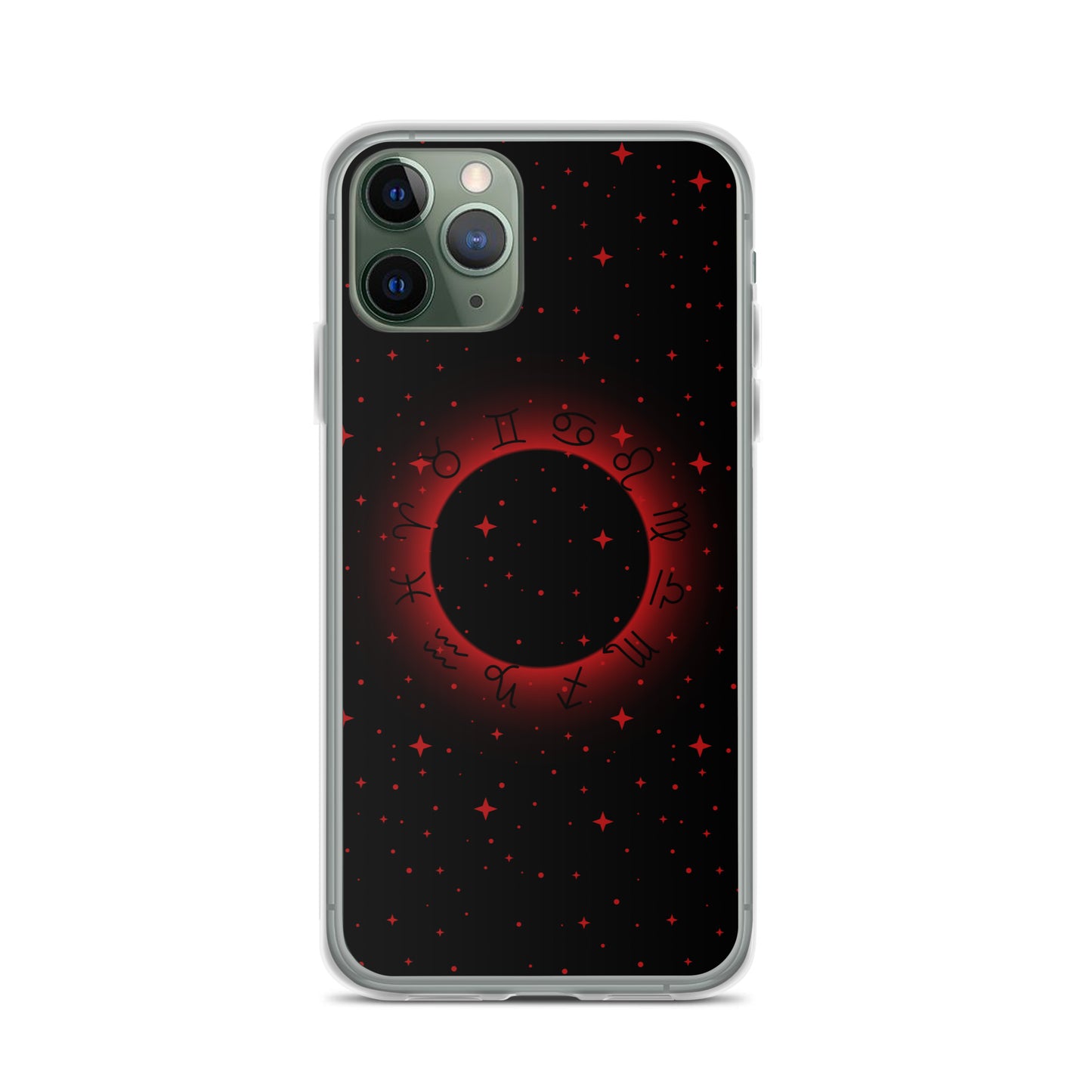 Star Zodiac Black Fire Red Clear Case for iPhone®