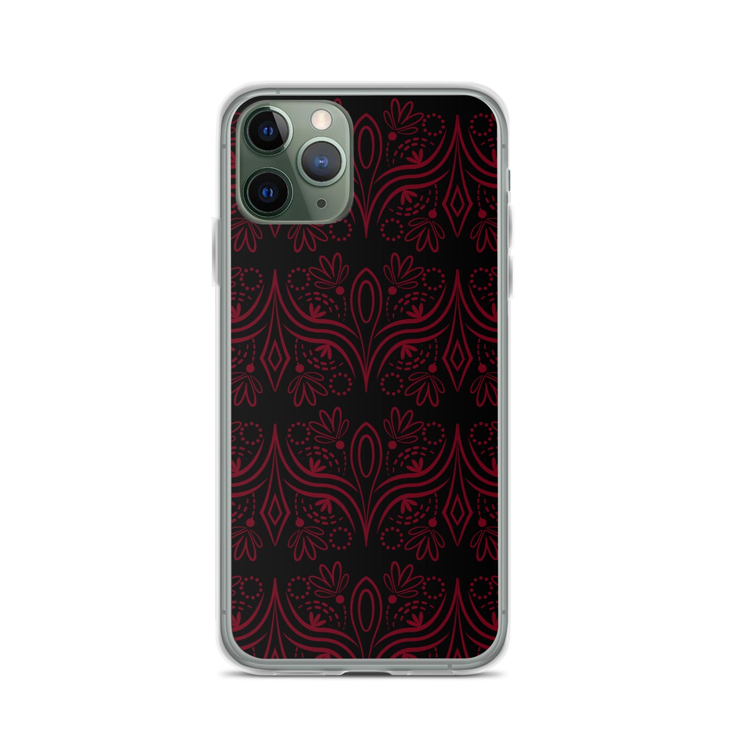 Geometric Black Star Red Clear Case for iPhone®