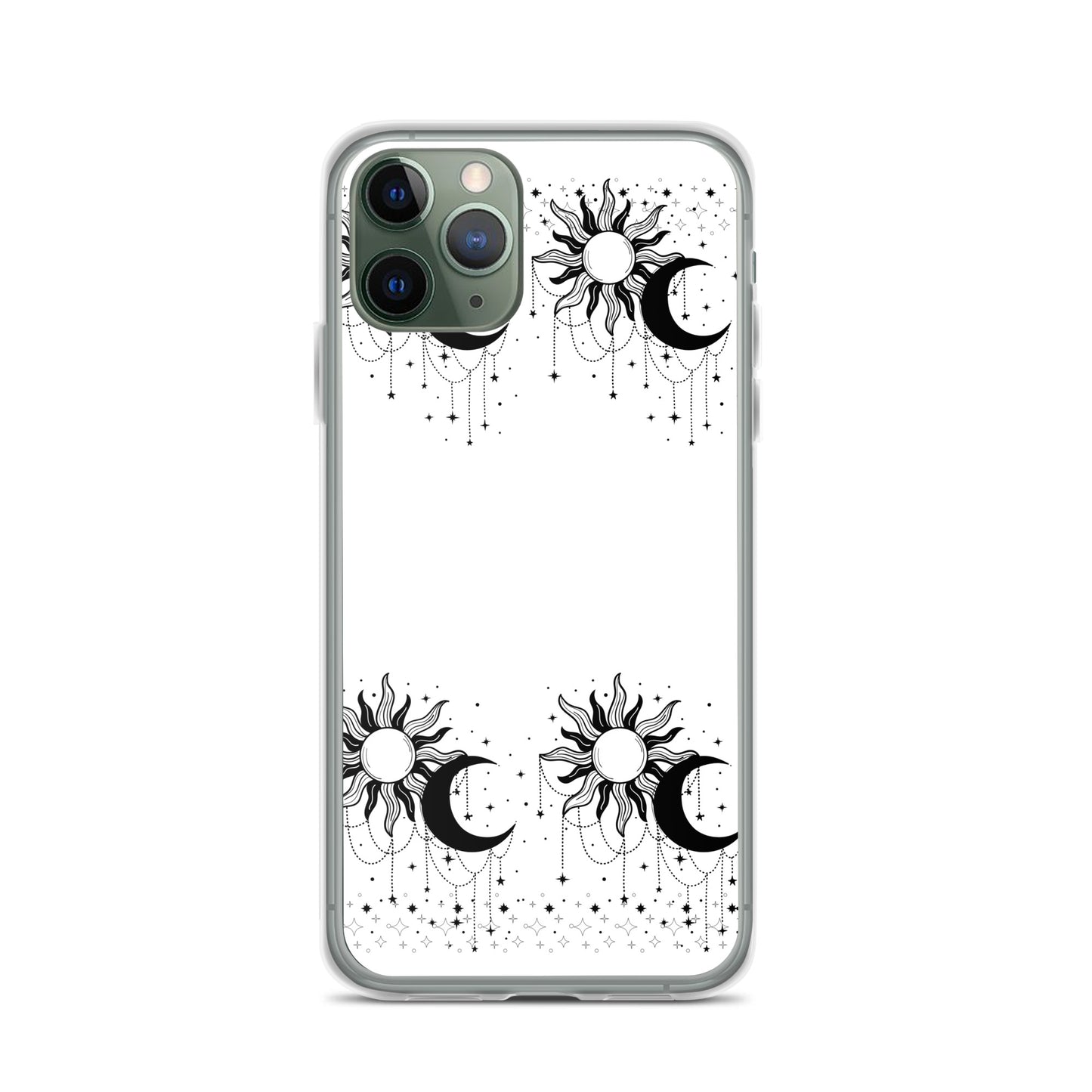 Black White Sun Moon Clear Case for iPhone®