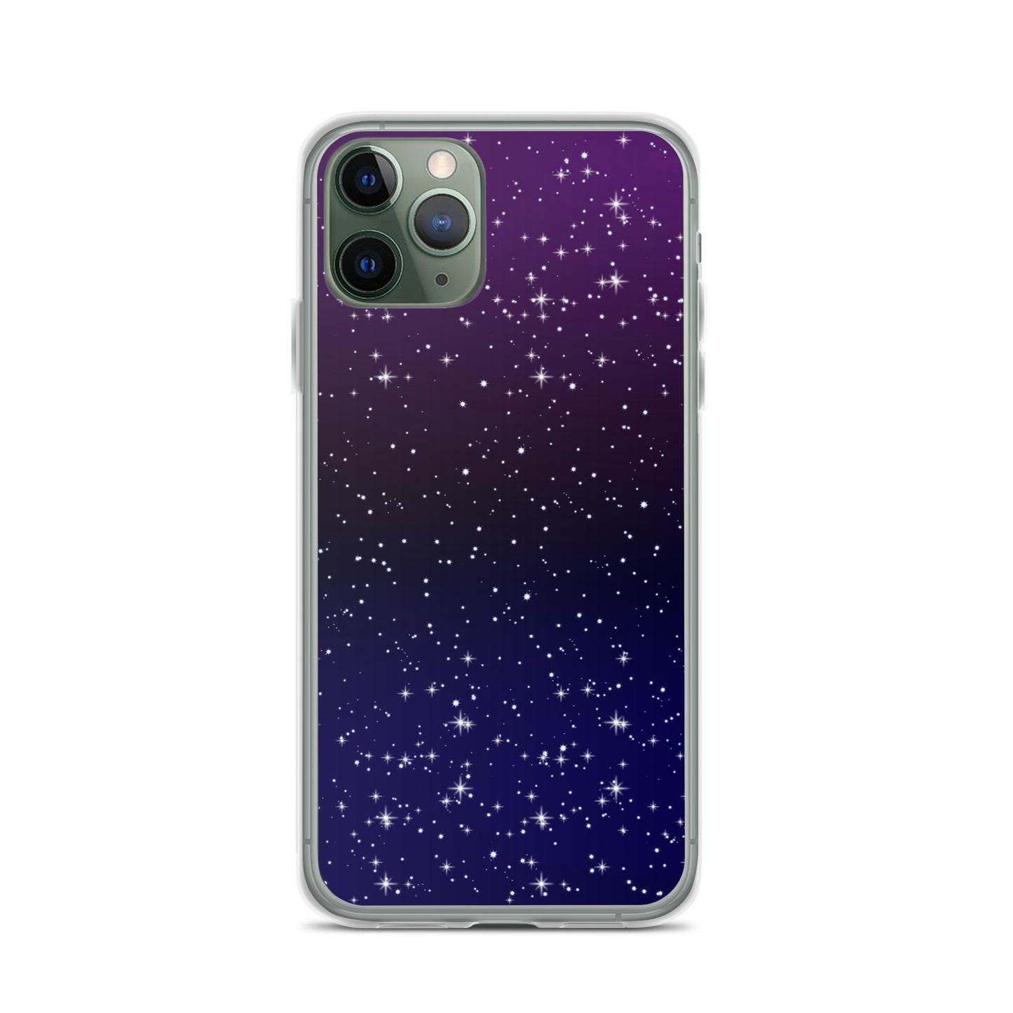 Purple Black Star Galaxy Clear Case for iPhone®