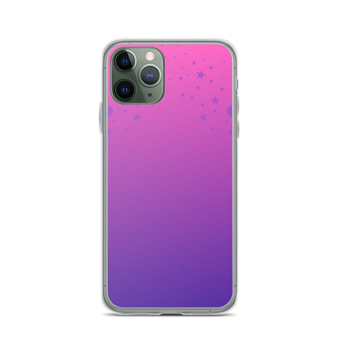 Purple Pink Gradient Star Clear Case for iPhone®