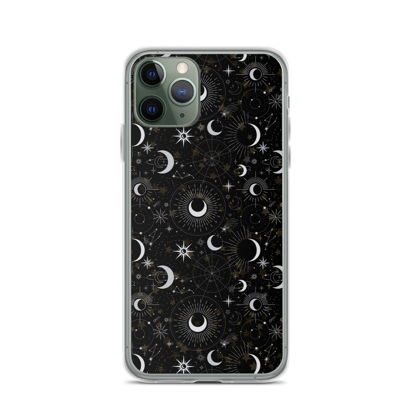 Silver Black Moon Clear Case for iPhone®