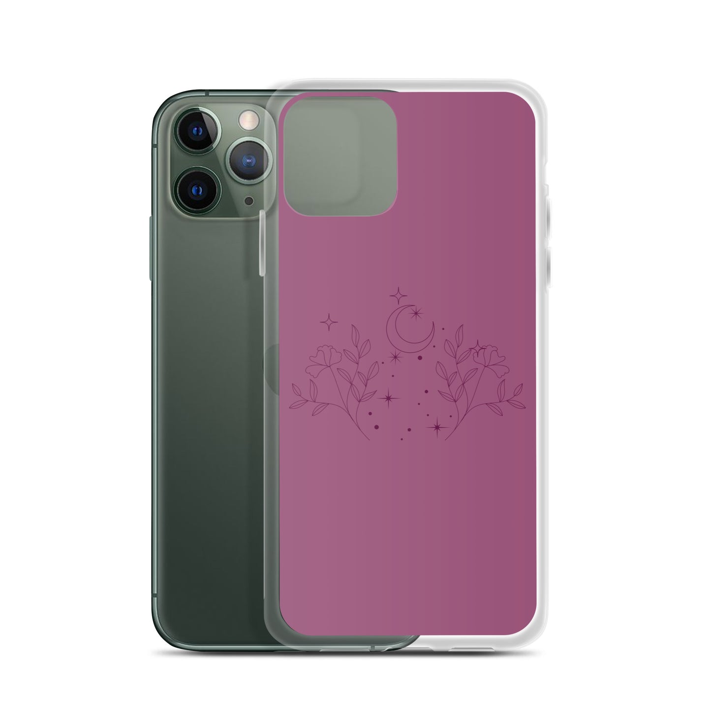 Flower Moon Warm Pink Clear Case for iPhone®