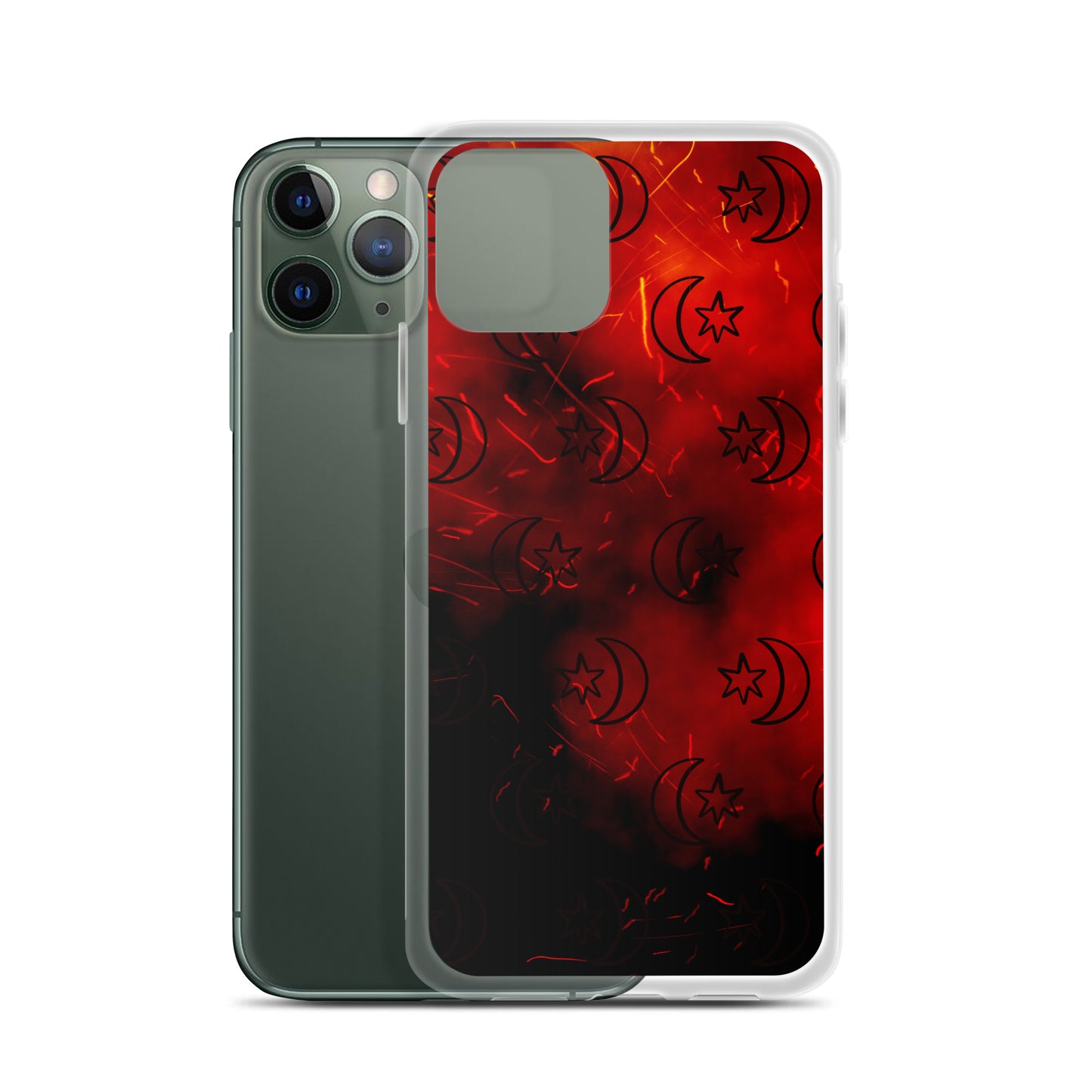 Red Moon Star Clear Case for iPhone®