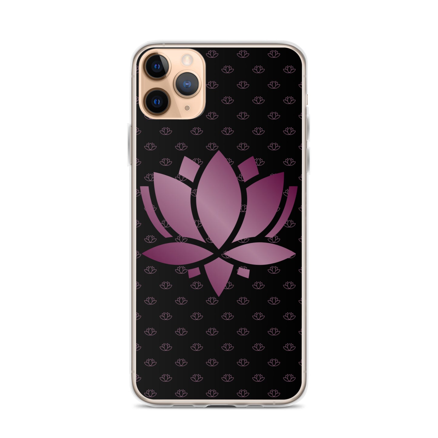 Lotus Flower Black Purple Power Clear Case for iPhone®