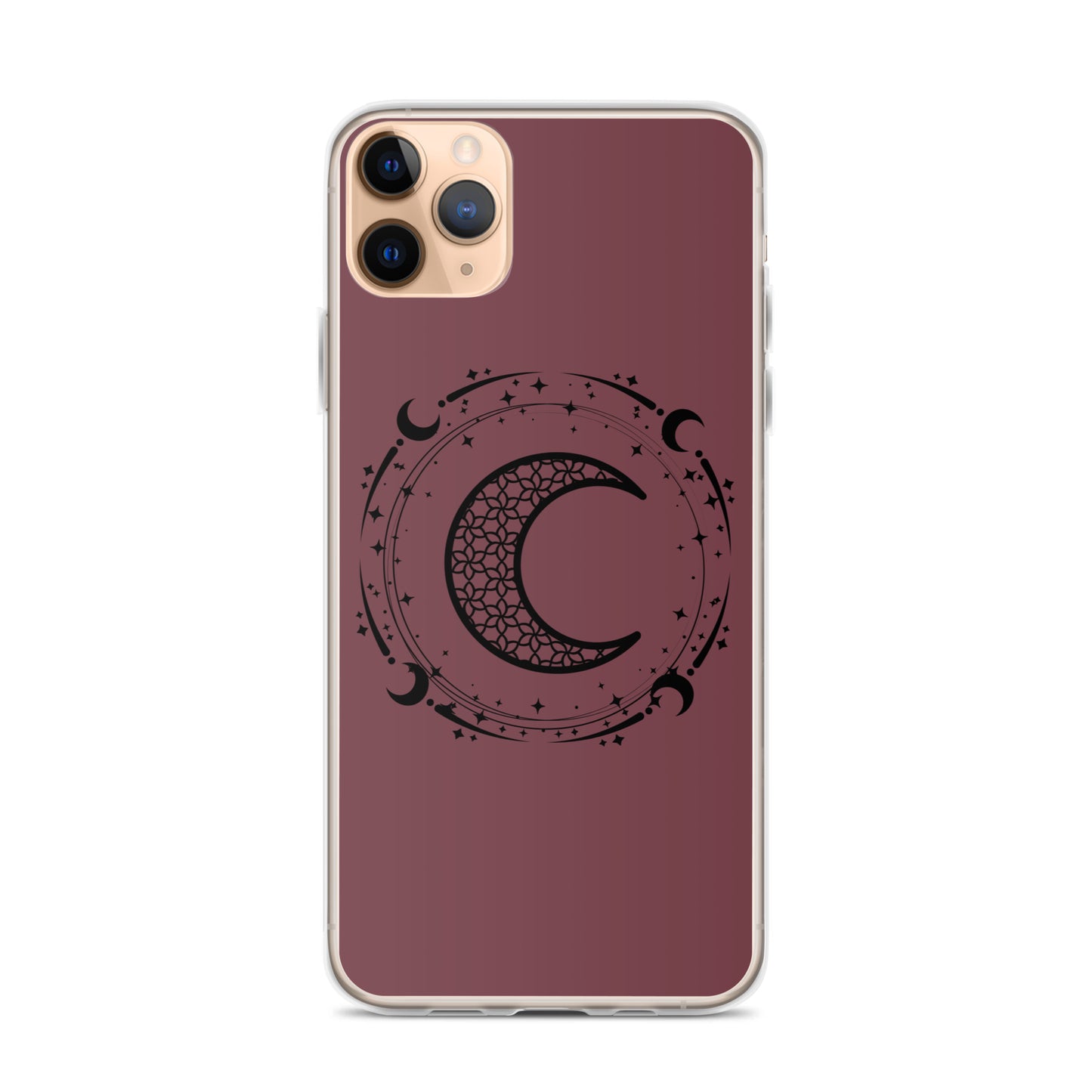 Moon Star Circle Purple Peace Clear Case for iPhone®