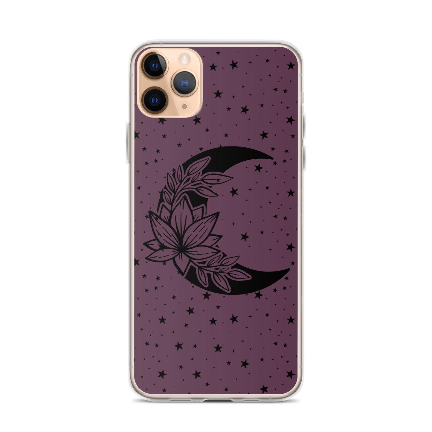 Floral Moon Star Purple Play Clear Case for iPhone®