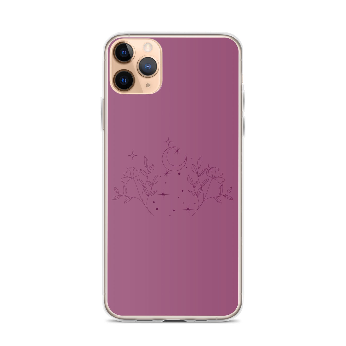 Flower Moon Warm Pink Clear Case for iPhone®