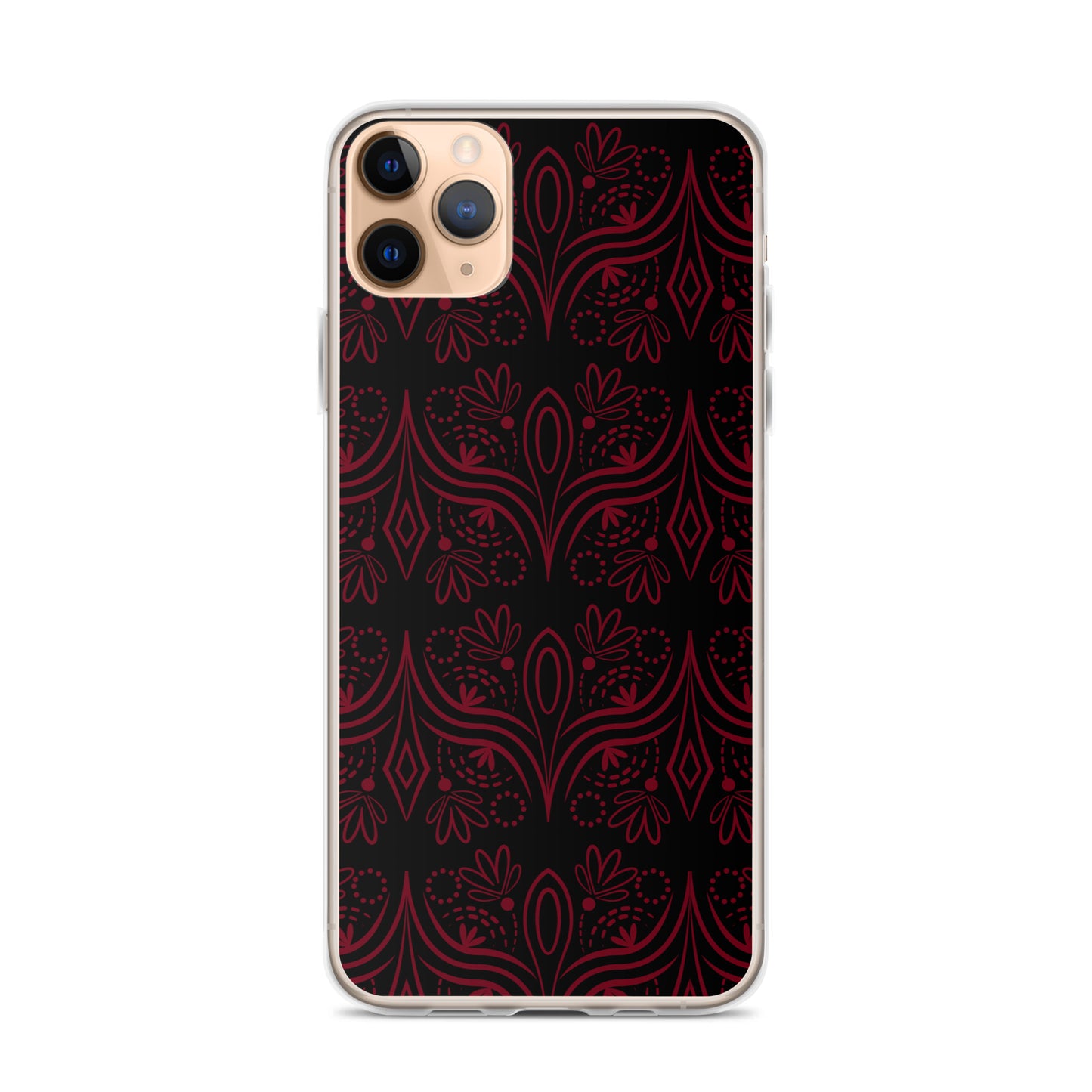 Geometric Black Star Red Clear Case for iPhone®