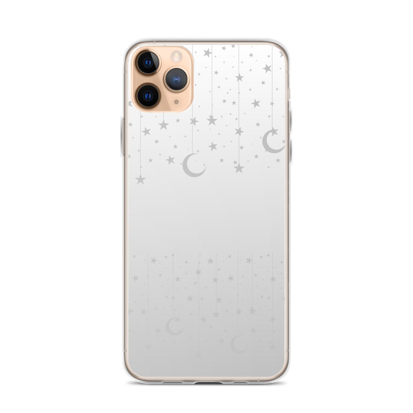 Silver Grey Moon Star Clear Case for iPhone®