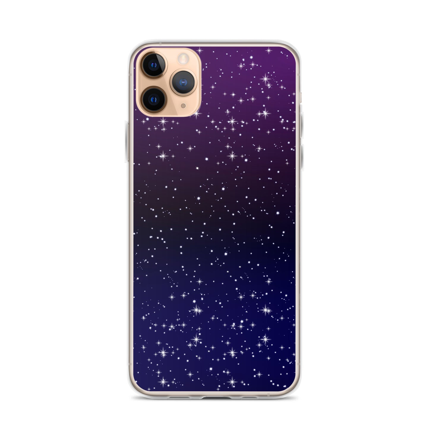 Purple Black Star Galaxy Clear Case for iPhone®