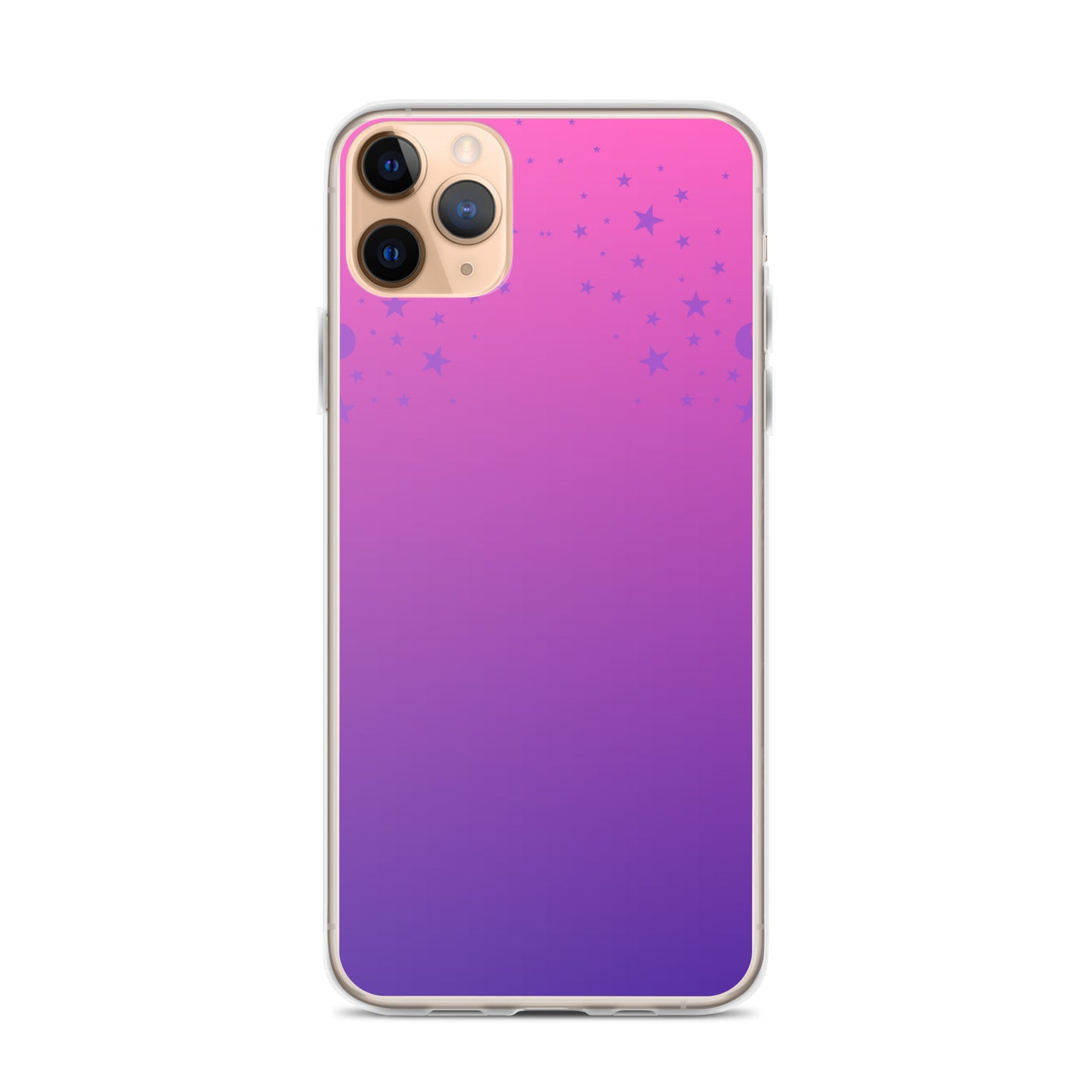 Purple Pink Gradient Star Clear Case for iPhone®