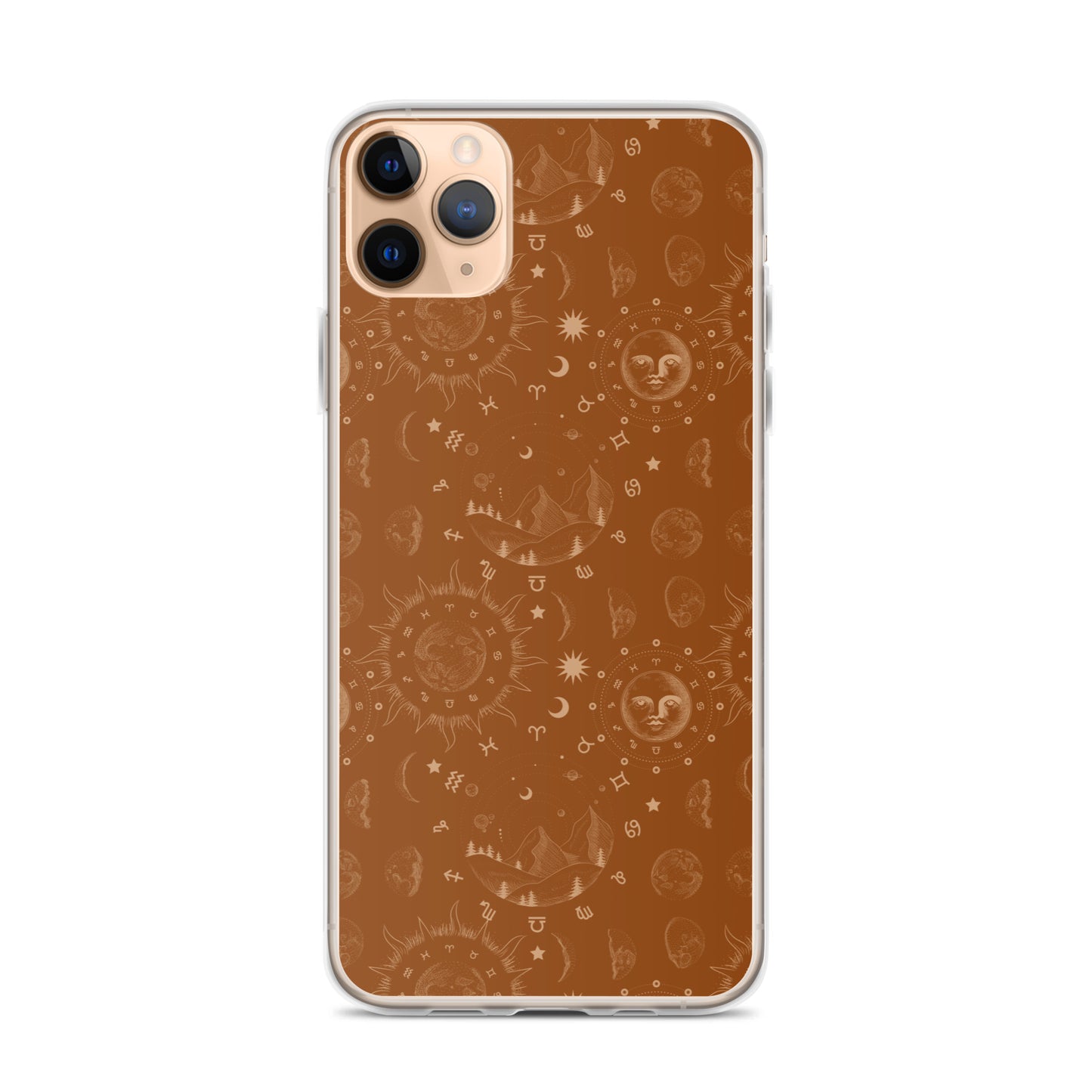 Saddle Brown Moon Galaxy Clear Case for iPhone®