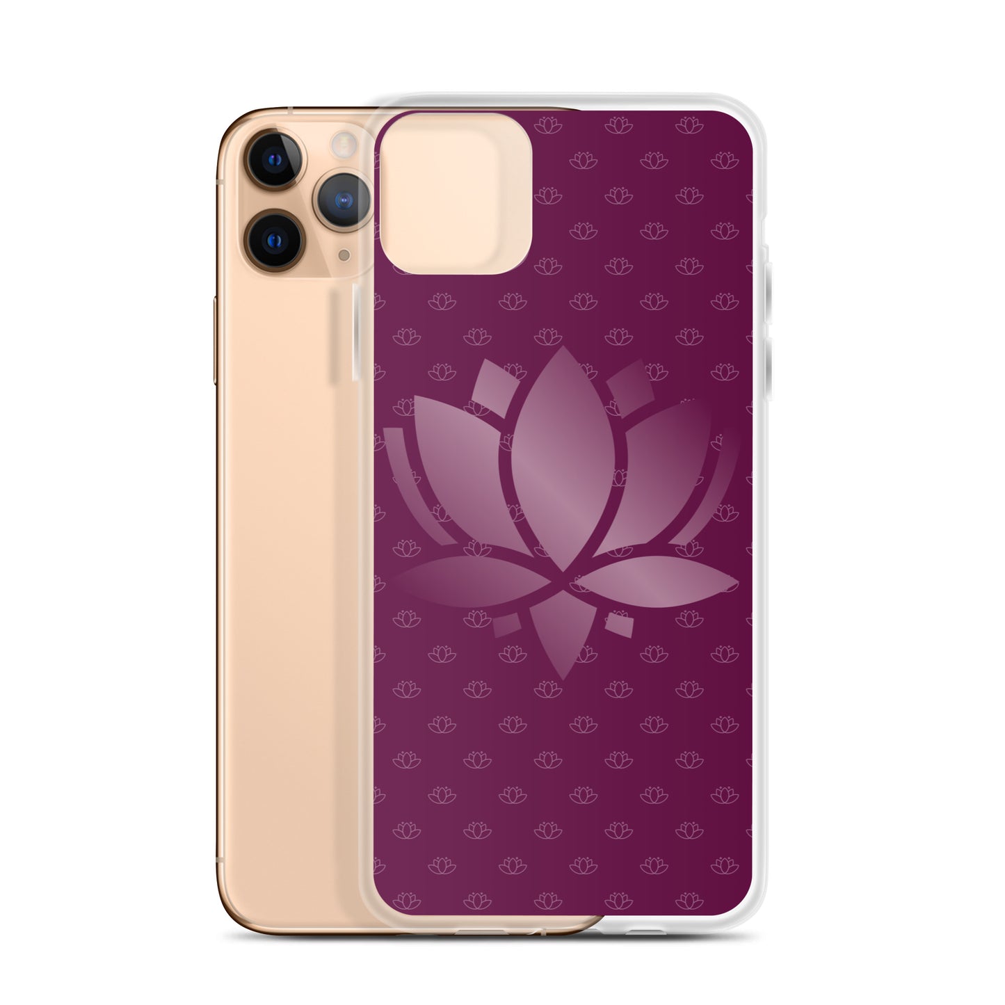 Lotus Flower Purple Power Clear Case for iPhone®