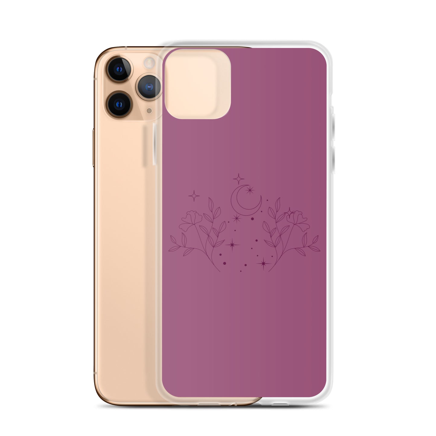 Flower Moon Warm Pink Clear Case for iPhone®