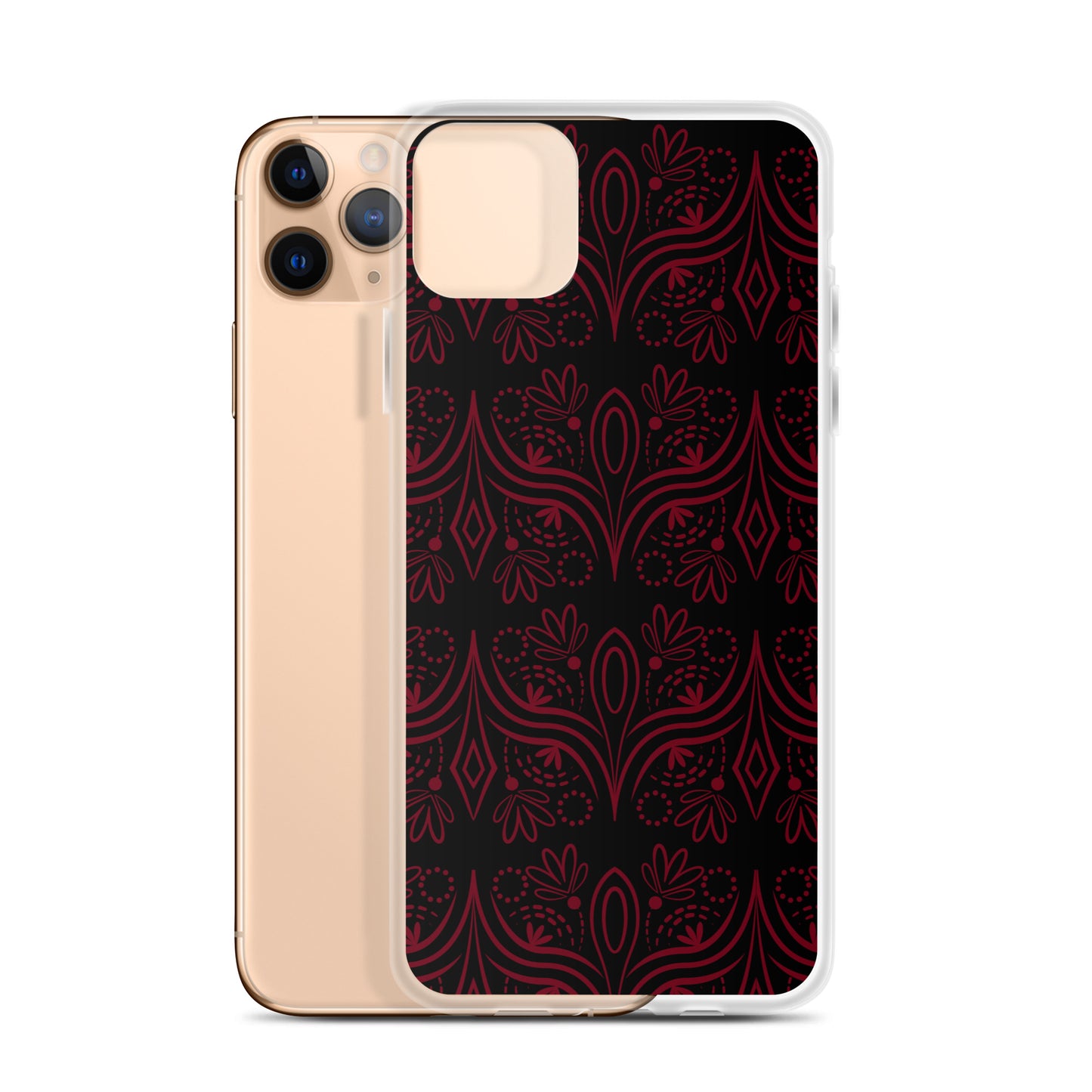 Geometric Black Star Red Clear Case for iPhone®