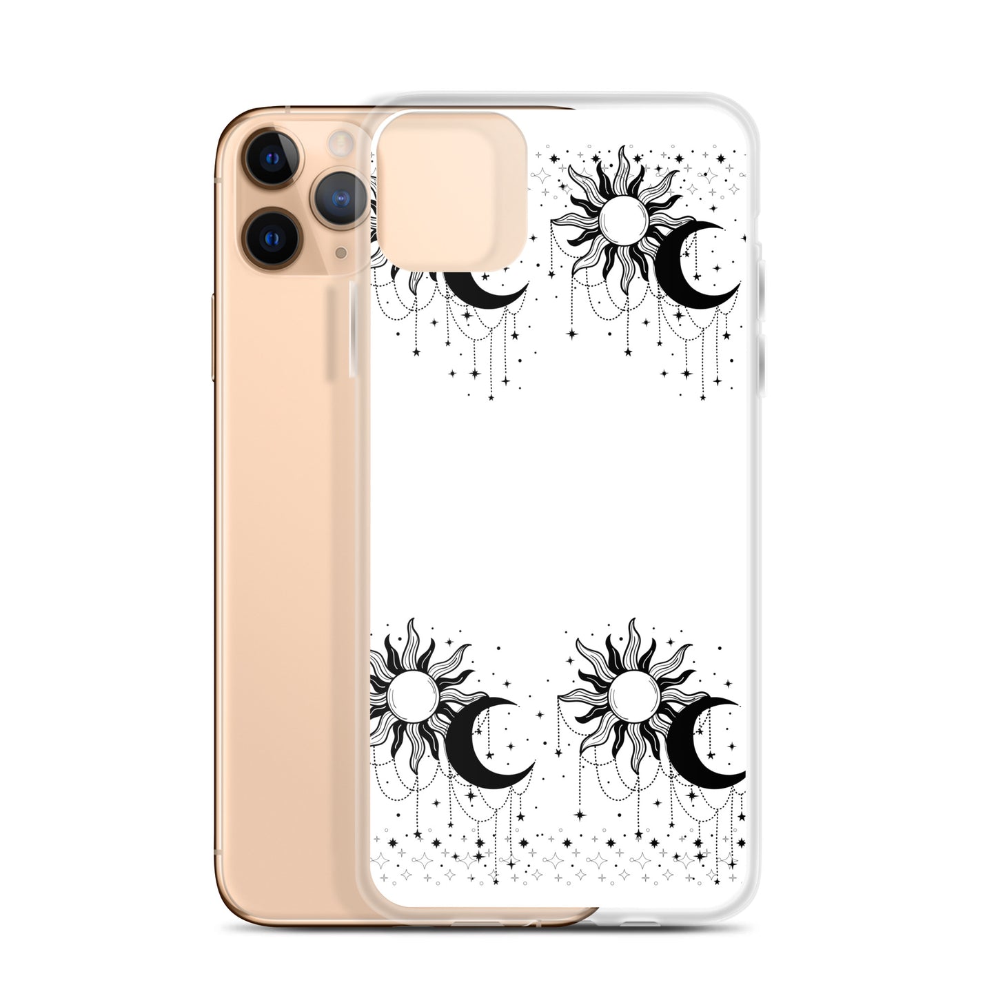 Black White Sun Moon Clear Case for iPhone®