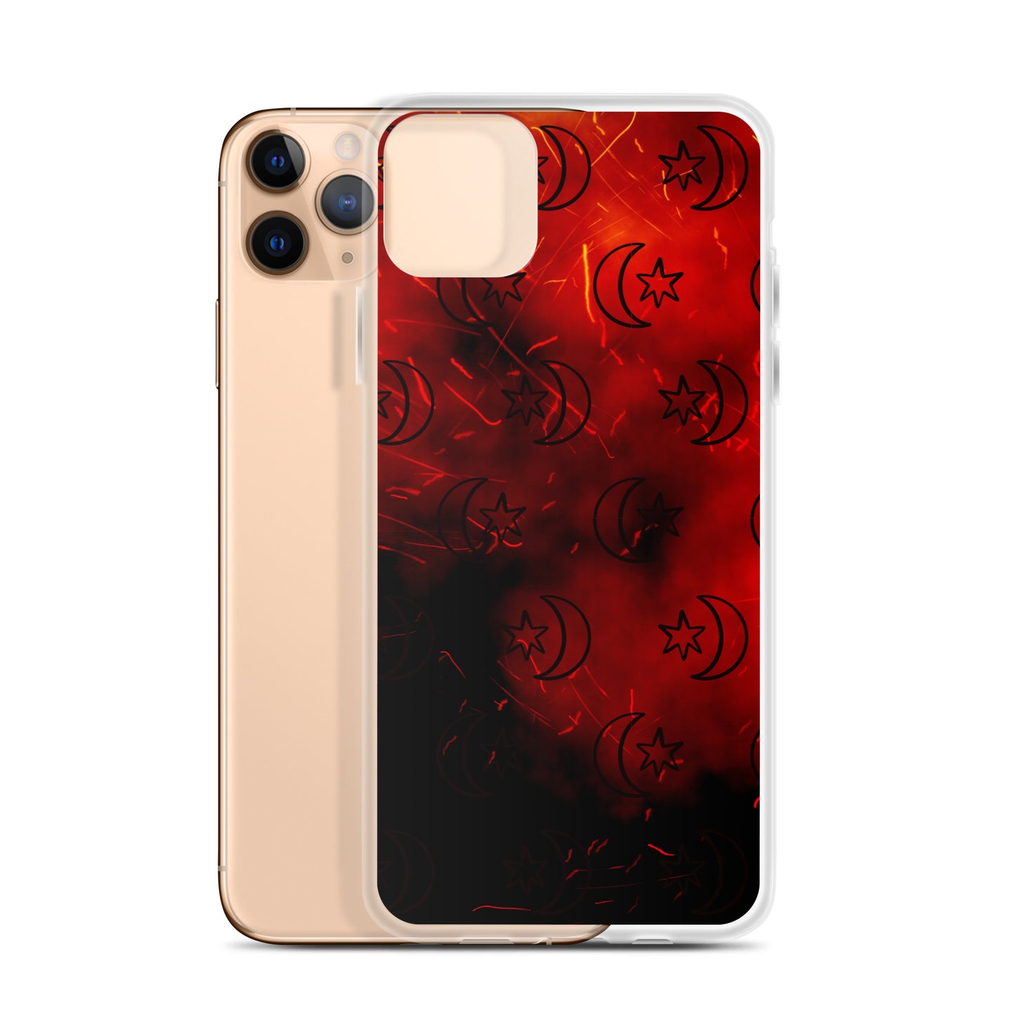 Red Moon Star Clear Case for iPhone®