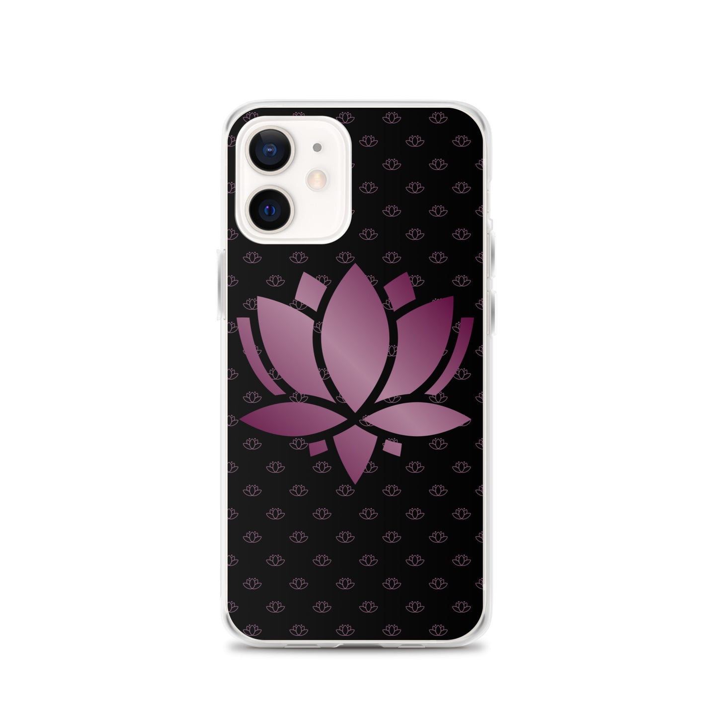 Lotus Flower Black Purple Power Clear Case for iPhone®