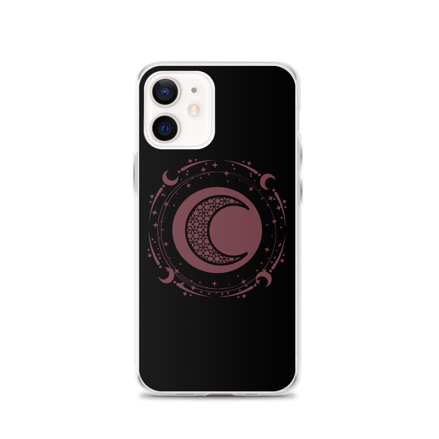 Moon Star Black Purple Peace Clear Case for iPhone®