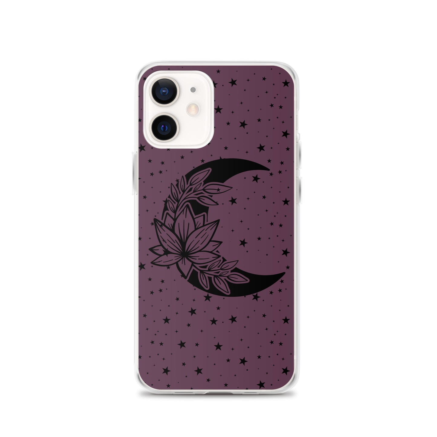 Floral Moon Star Purple Play Clear Case for iPhone®