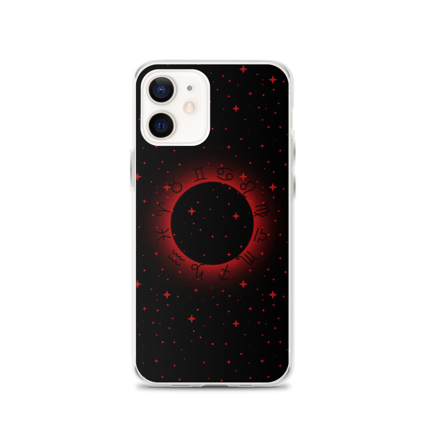 Star Zodiac Black Fire Red Clear Case for iPhone®