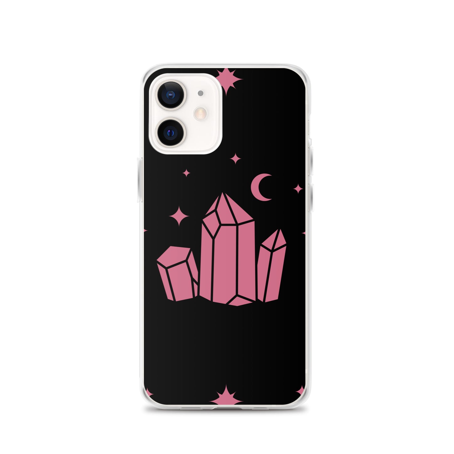 Crystal Star Black Romantic Pink Clear Case for iPhone®