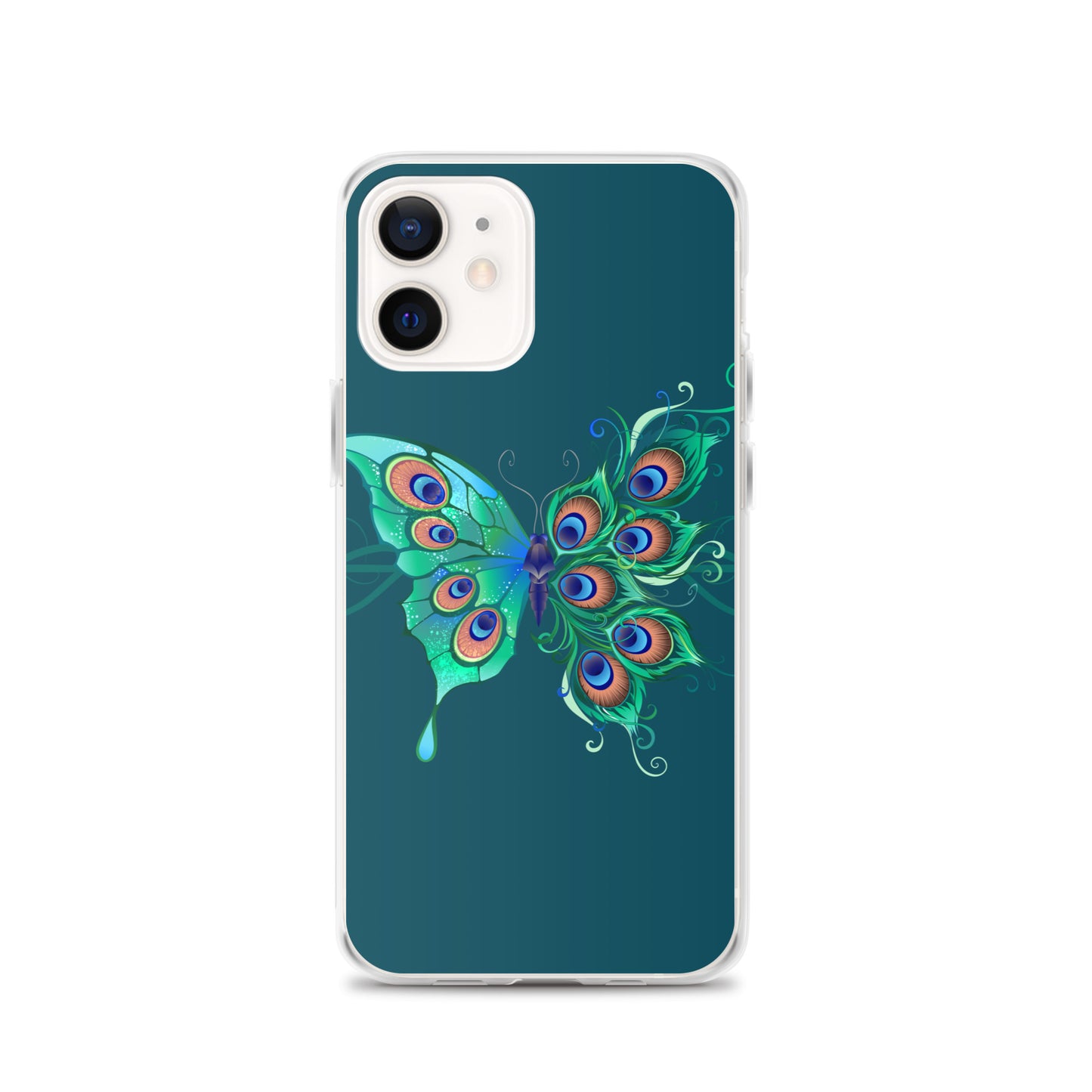 Peacock Butterfly Astronaut Blue Clear Case for iPhone®