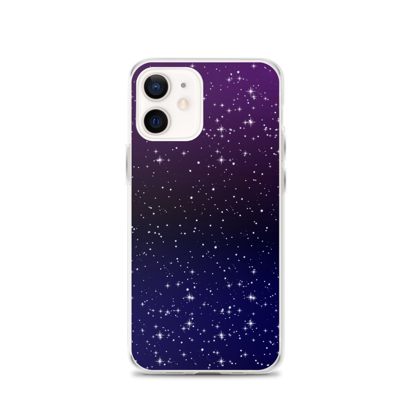 Purple Black Star Galaxy Clear Case for iPhone®