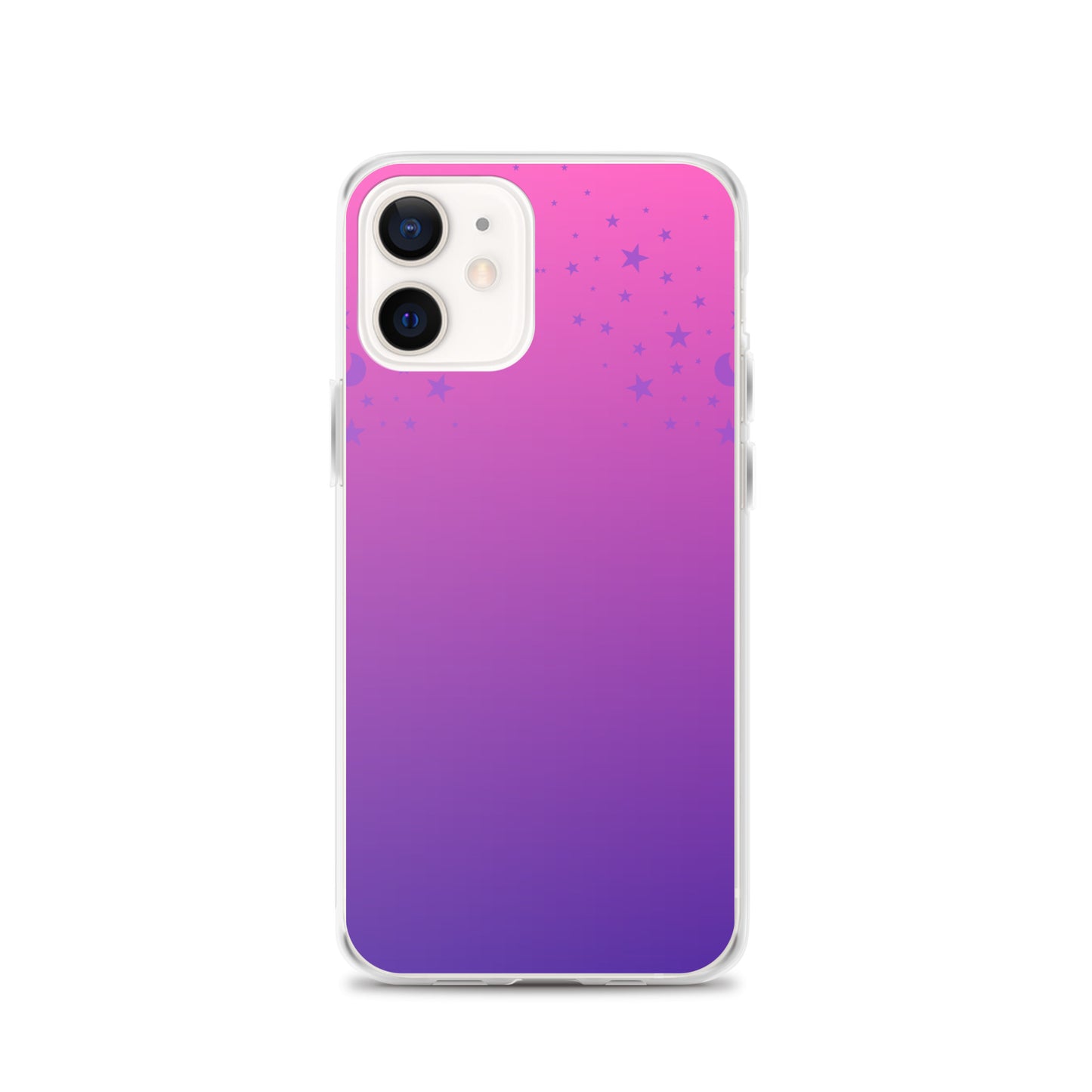 Purple Pink Gradient Star Clear Case for iPhone®