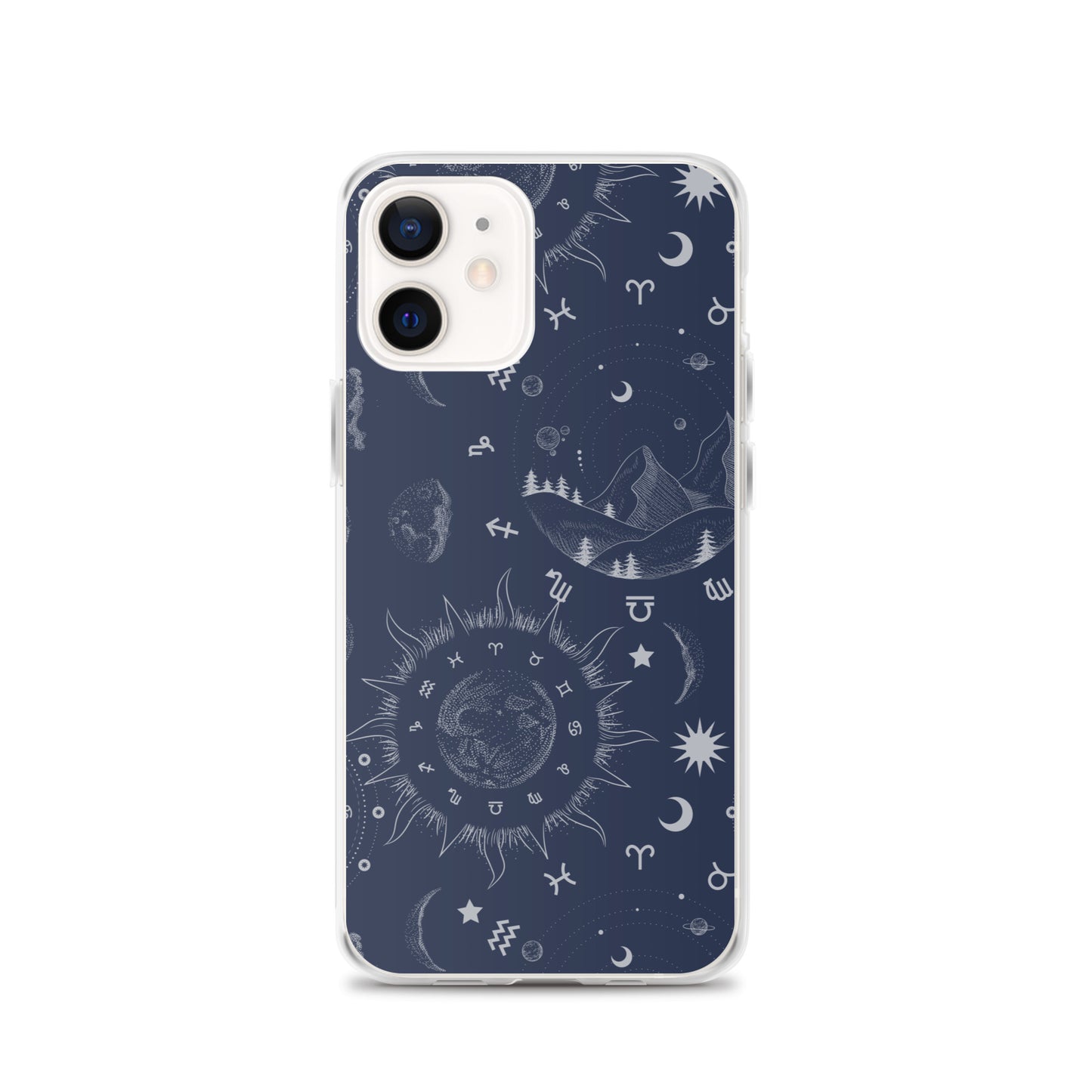 Navy Blue Moon Zodiac Clear Case for iPhone®