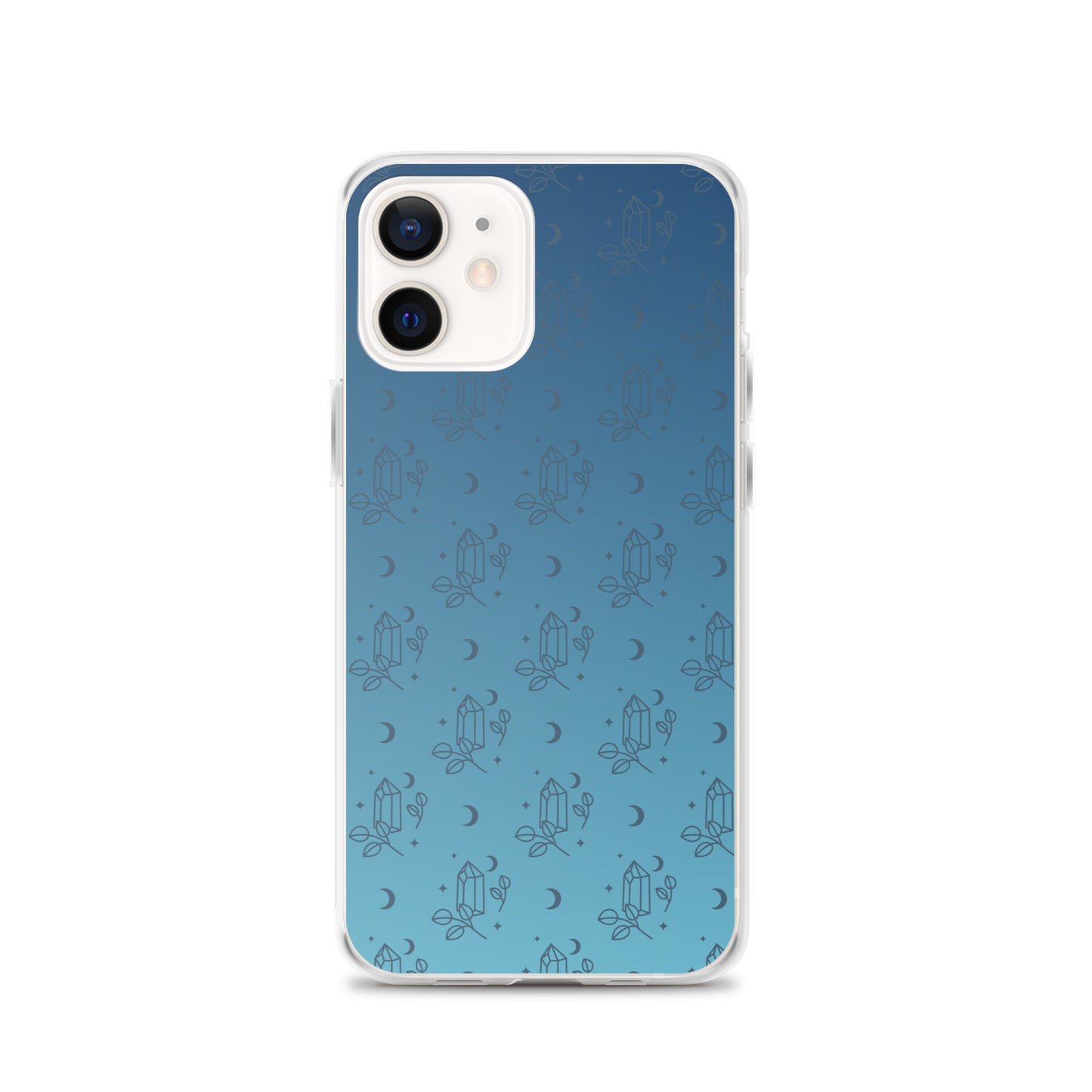 Blue Gradient Crystal Moon Clear Case for iPhone®