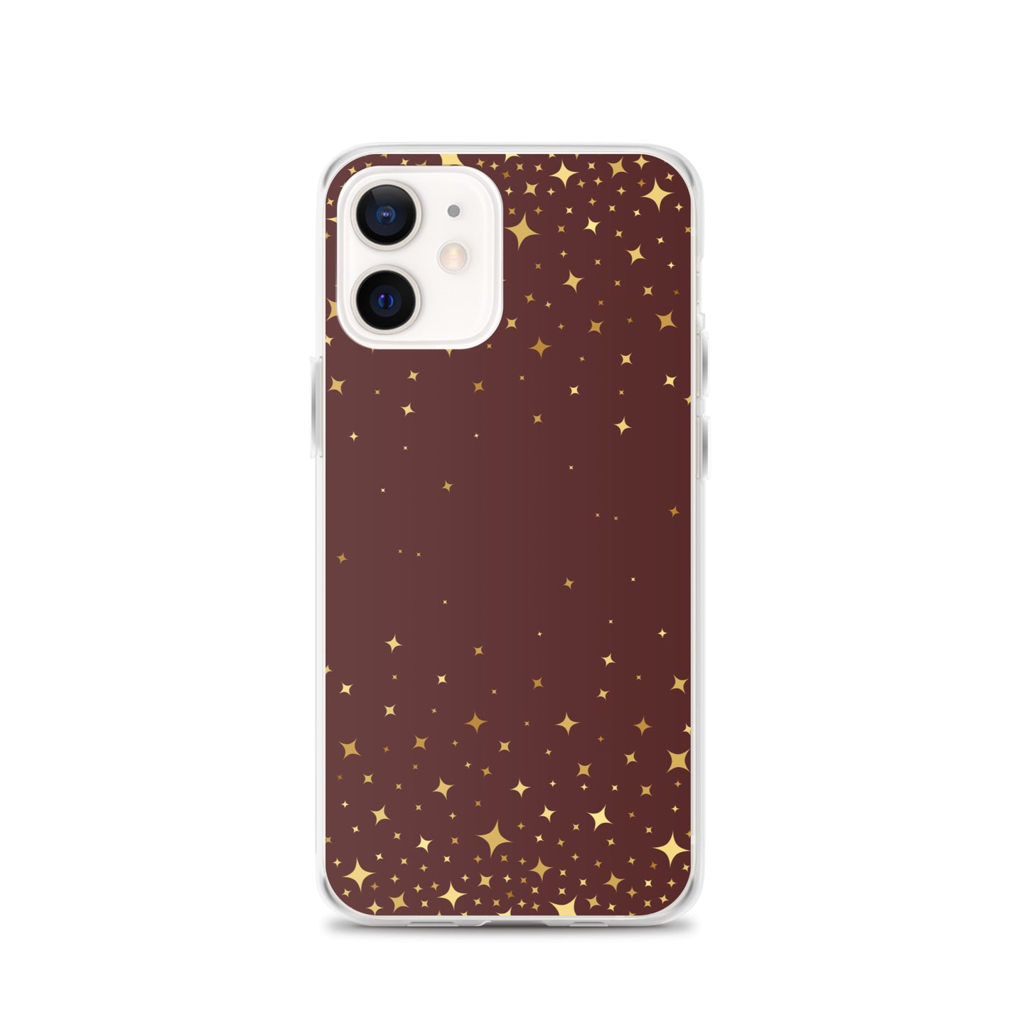 Burgundy Gold Star Clear Case for iPhone®