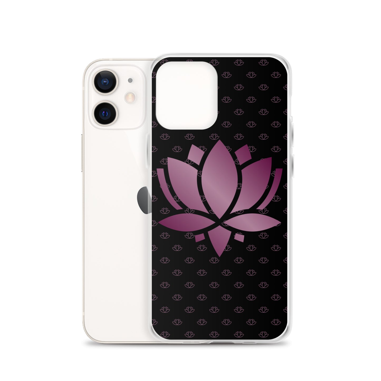 Lotus Flower Black Purple Power Clear Case for iPhone®