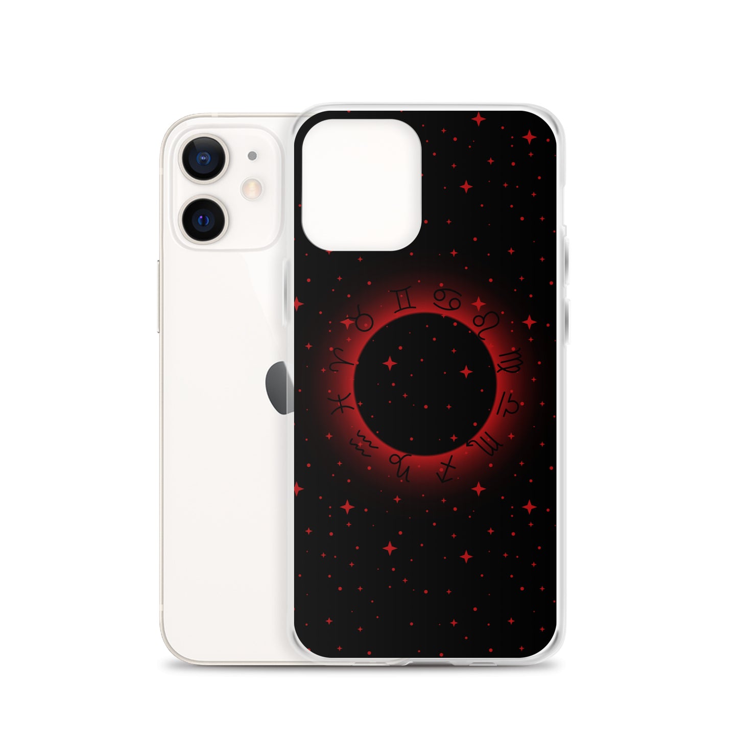 Star Zodiac Black Fire Red Clear Case for iPhone®