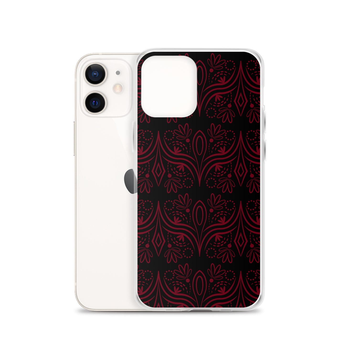 Geometric Black Star Red Clear Case for iPhone®