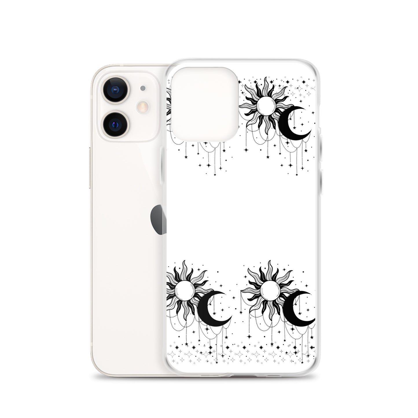 Black White Sun Moon Clear Case for iPhone®