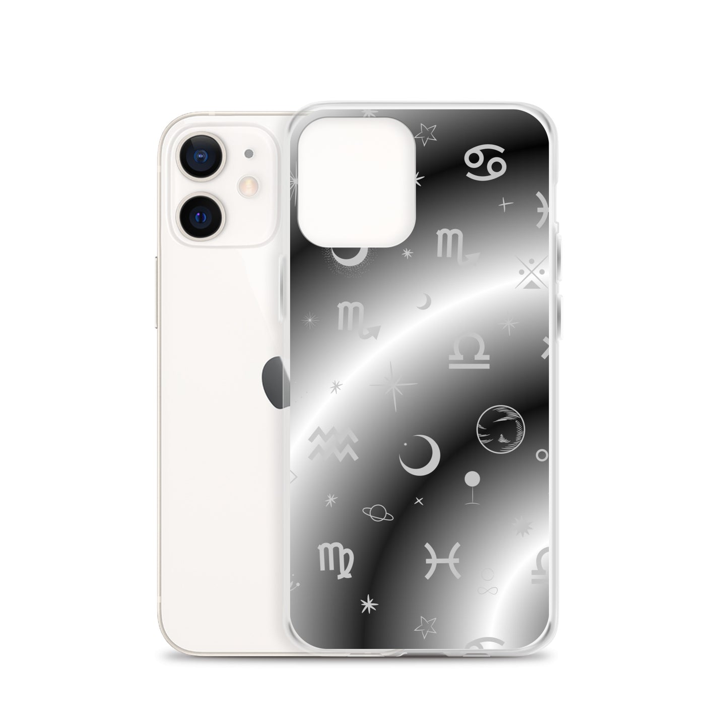 Black White Zodiac Clear Case for iPhone®