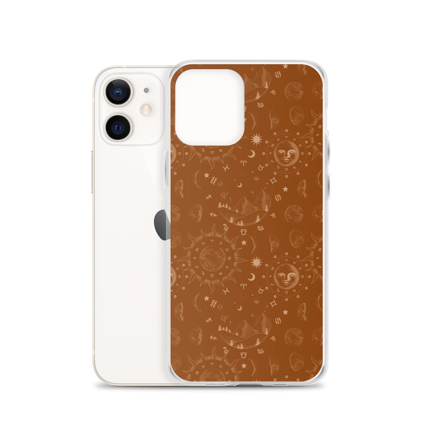 Saddle Brown Moon Galaxy Clear Case for iPhone®