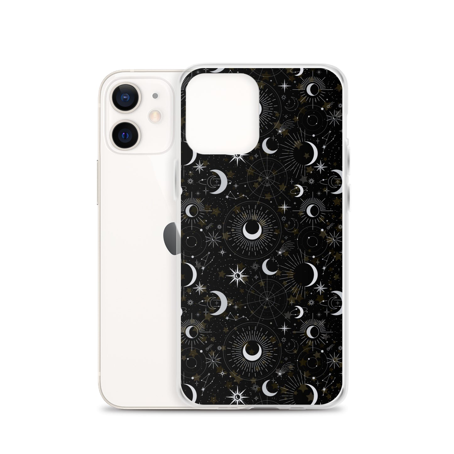 Silver Black Moon Clear Case for iPhone®