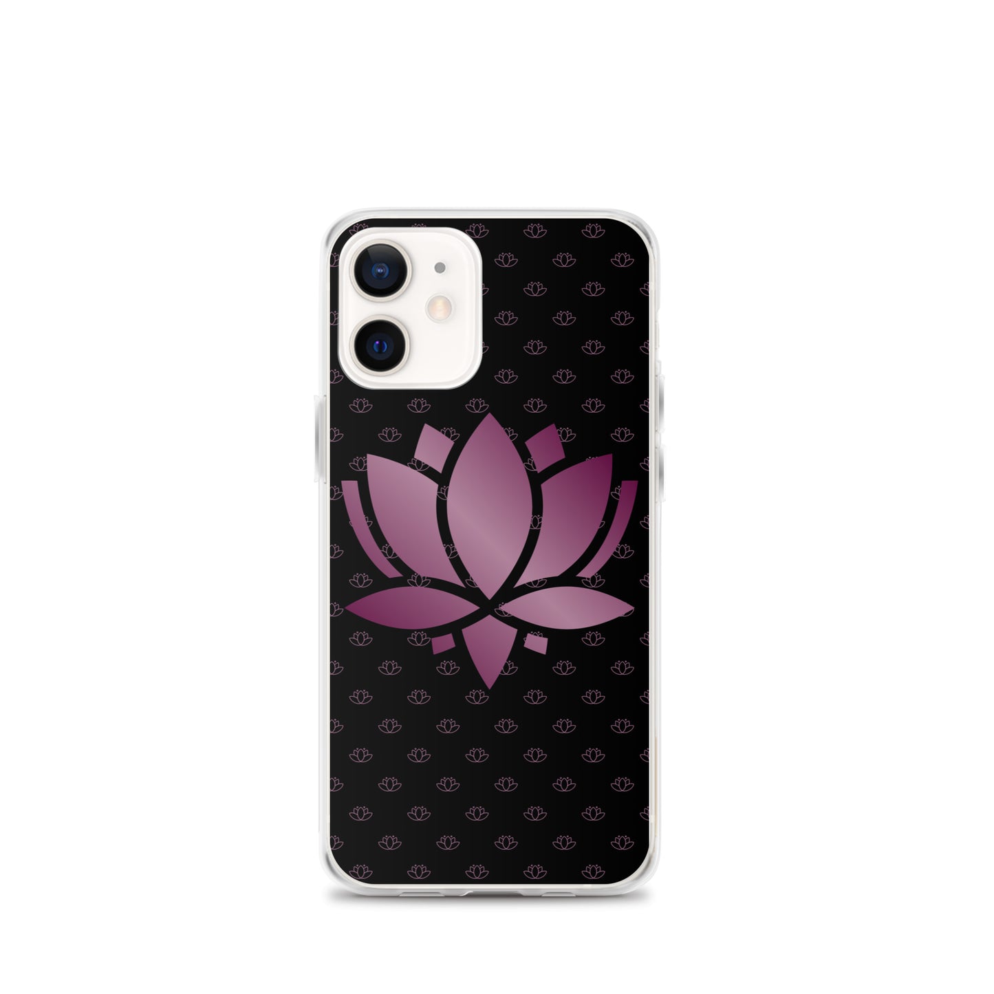 Lotus Flower Black Purple Power Clear Case for iPhone®