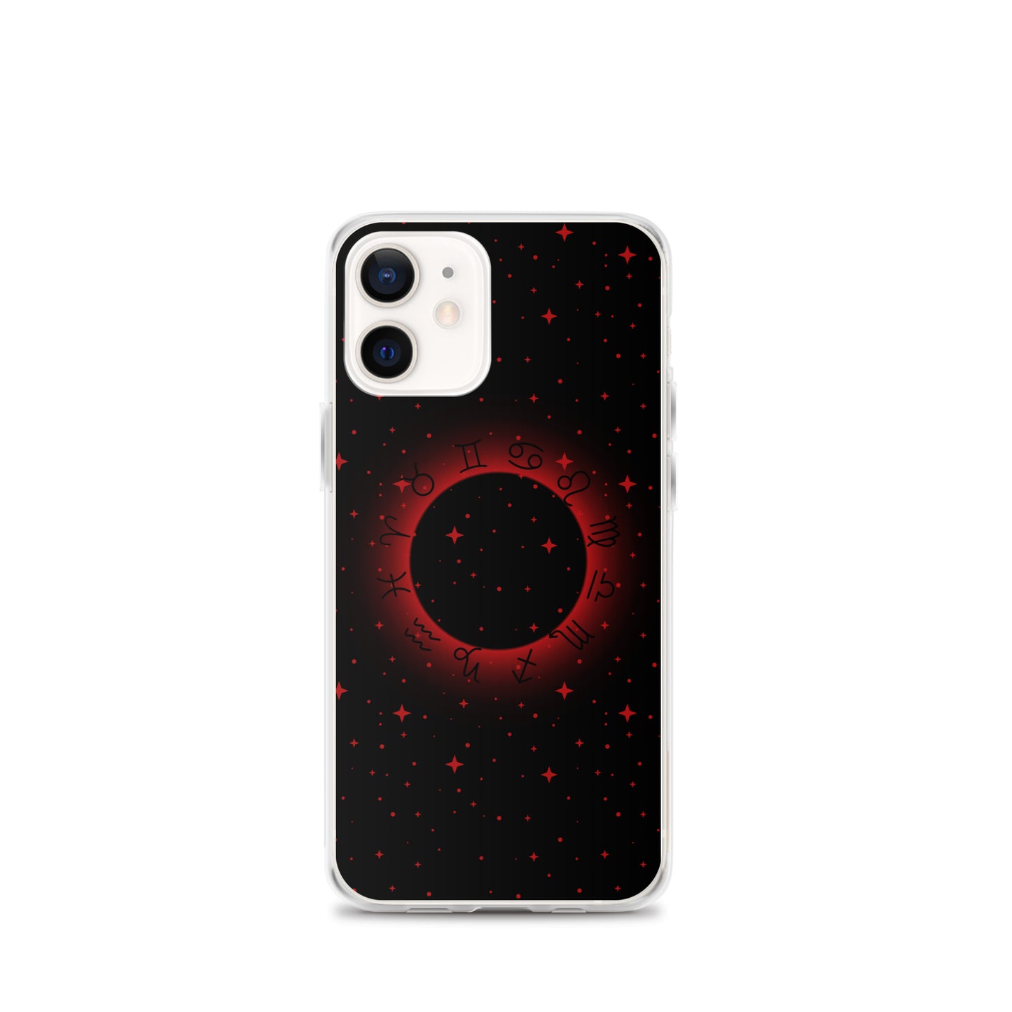 Star Zodiac Black Fire Red Clear Case for iPhone®