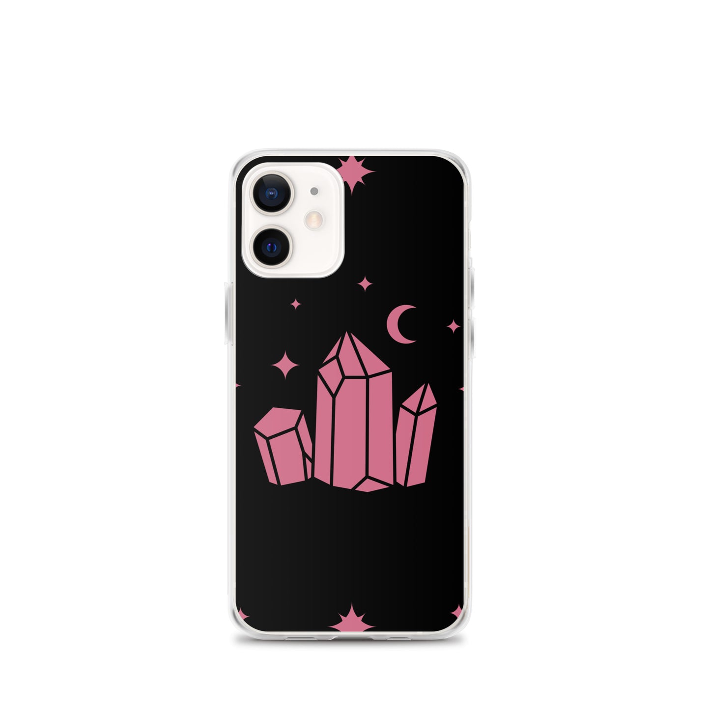 Crystal Star Black Romantic Pink Clear Case for iPhone®