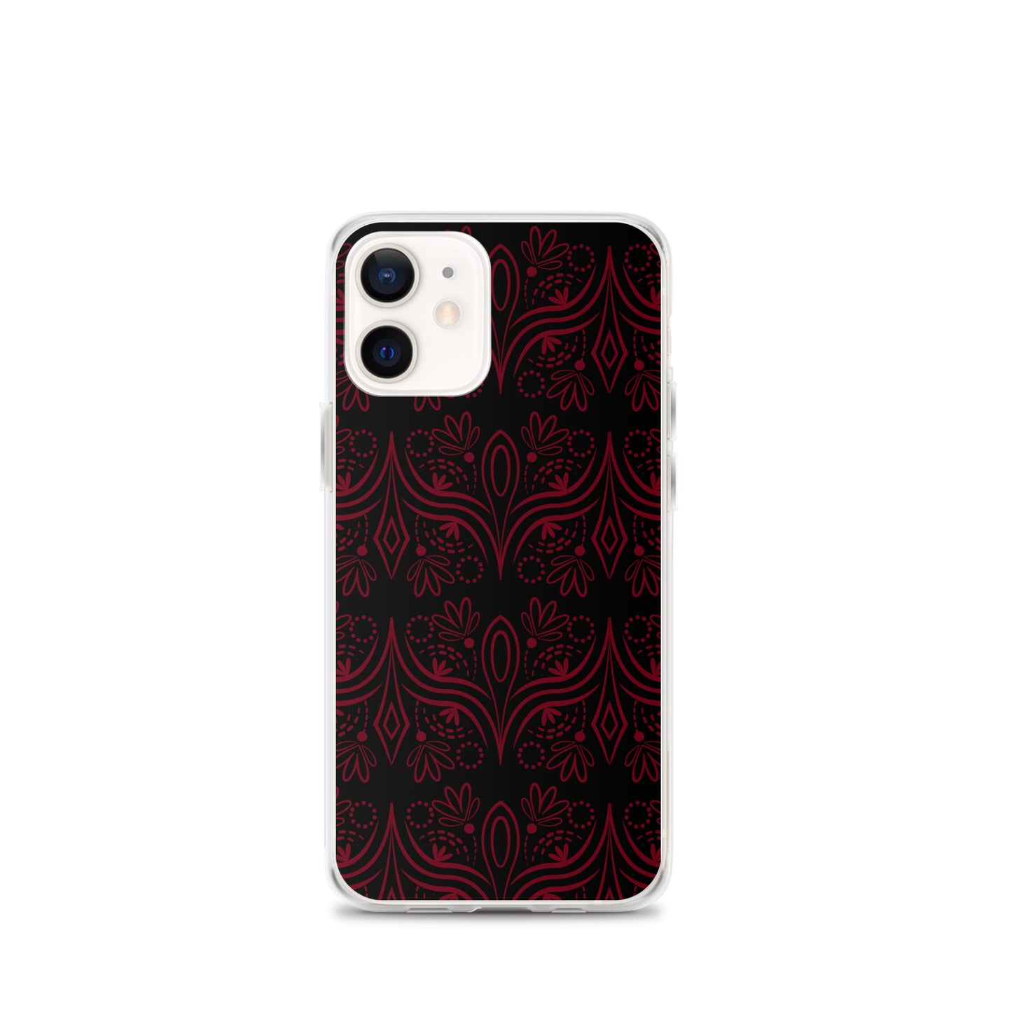 Geometric Black Star Red Clear Case for iPhone®