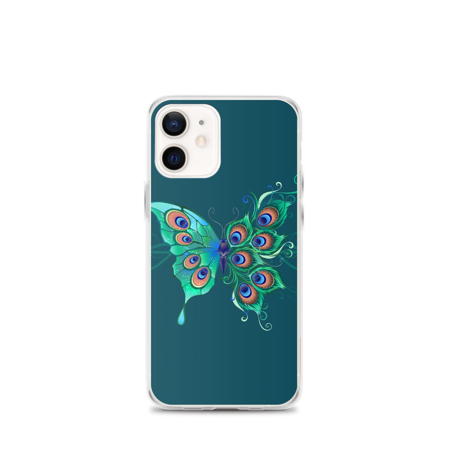 Peacock Butterfly Astronaut Blue Clear Case for iPhone®