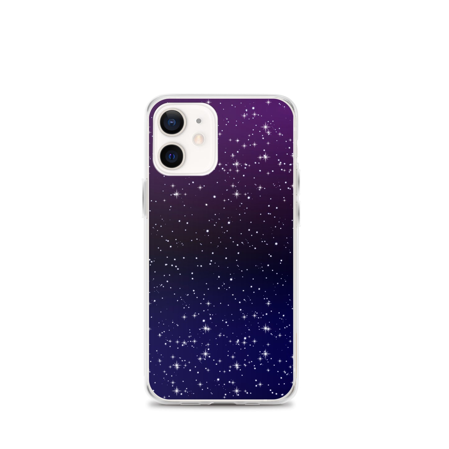 Purple Black Star Galaxy Clear Case for iPhone®