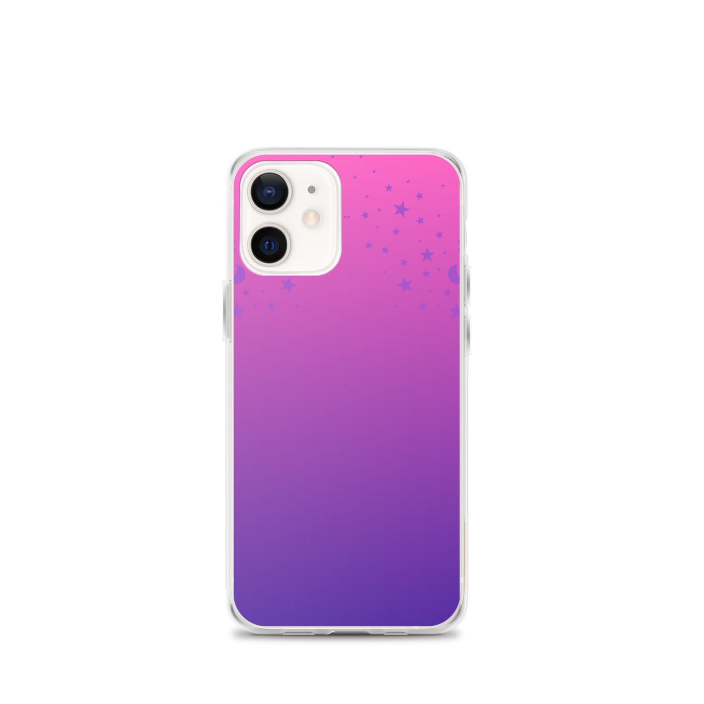 Purple Pink Gradient Star Clear Case for iPhone®